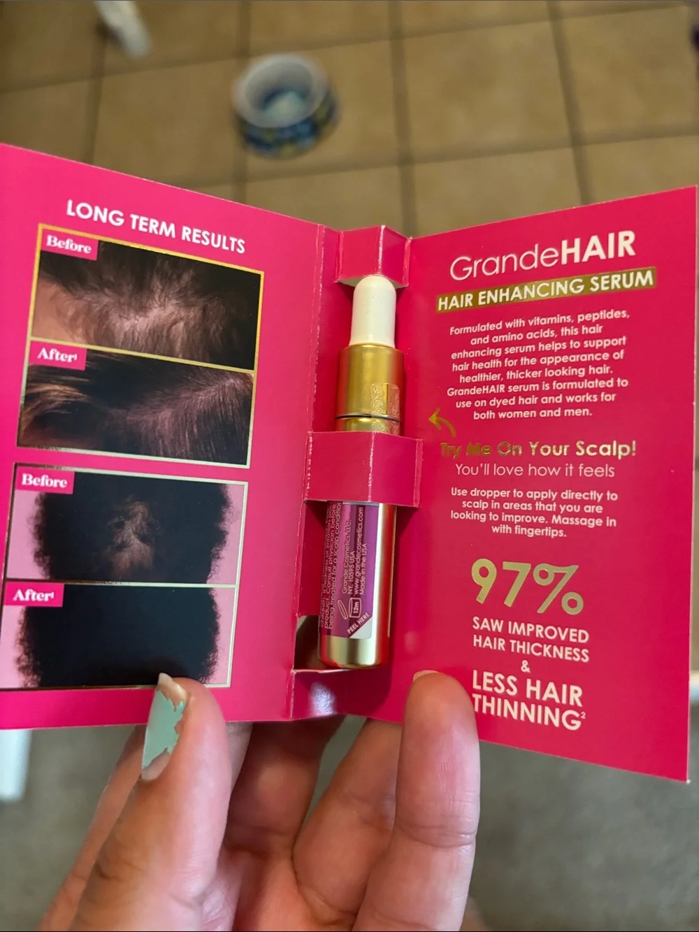 GrandeHAIR Hair Enhancing Serum - Pink